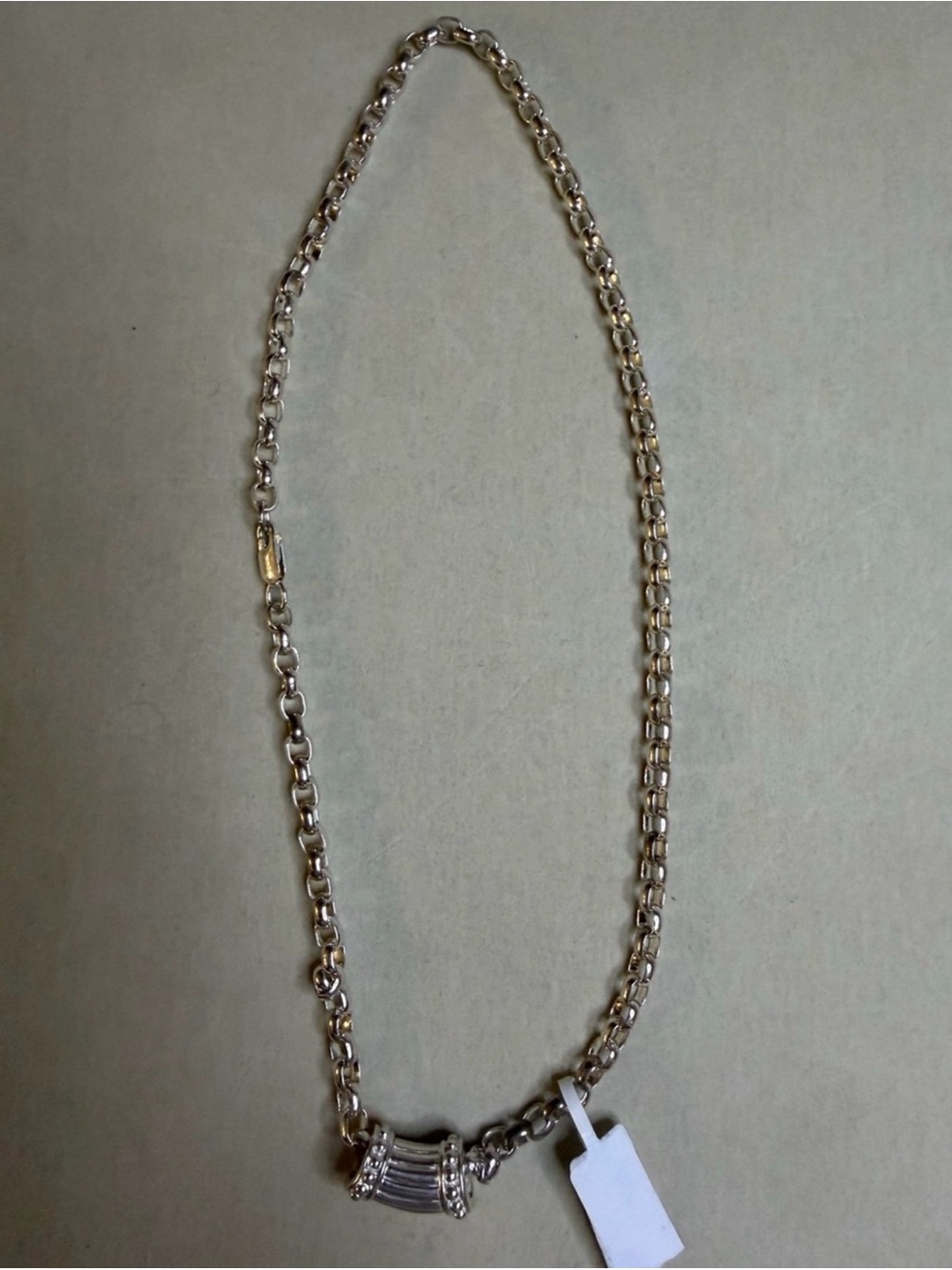 Vintage PROCHAIN 925 Sterling Silver Necklace 18” 27.5g Barrel Link